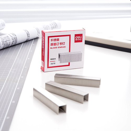 Deli 0213 thickened large size stapler thick layer stapler 23/13 can be bound to 100 pages 1000 pieces/box