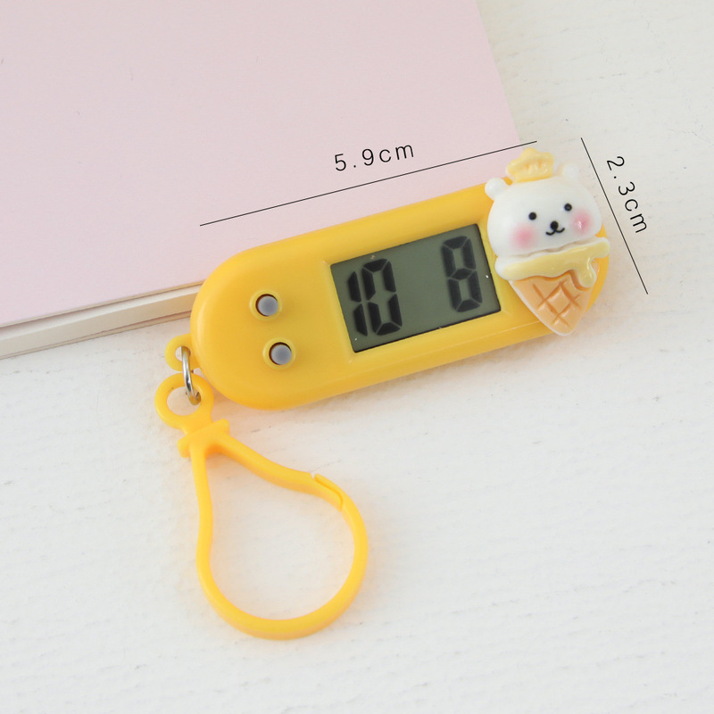かわいい漫画ミニ電子時計ポータブル小型吊り時計学生仕事研究試験スケジュールサイレントペンダント|undefined