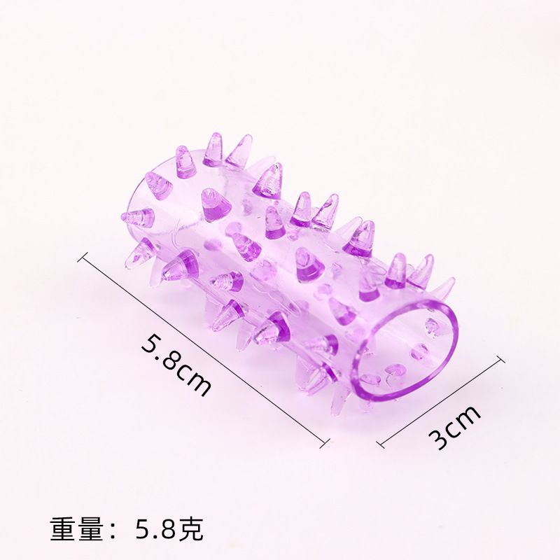Caterpillar Crystal Penis Sleeve TPE Lock Ring Foreskin Barrier for Men — detail image 7