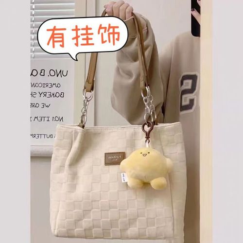 Bags Women's New High-end Tote Canvas Bag Large Capacity Handbag College Student Class Shoulder Bag