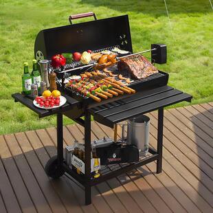 Grill for Home Use, Villa Courtyard Barbecue Rack, Charcoal Outdoor Grill for 5 People, American-Style Roasting Bbq