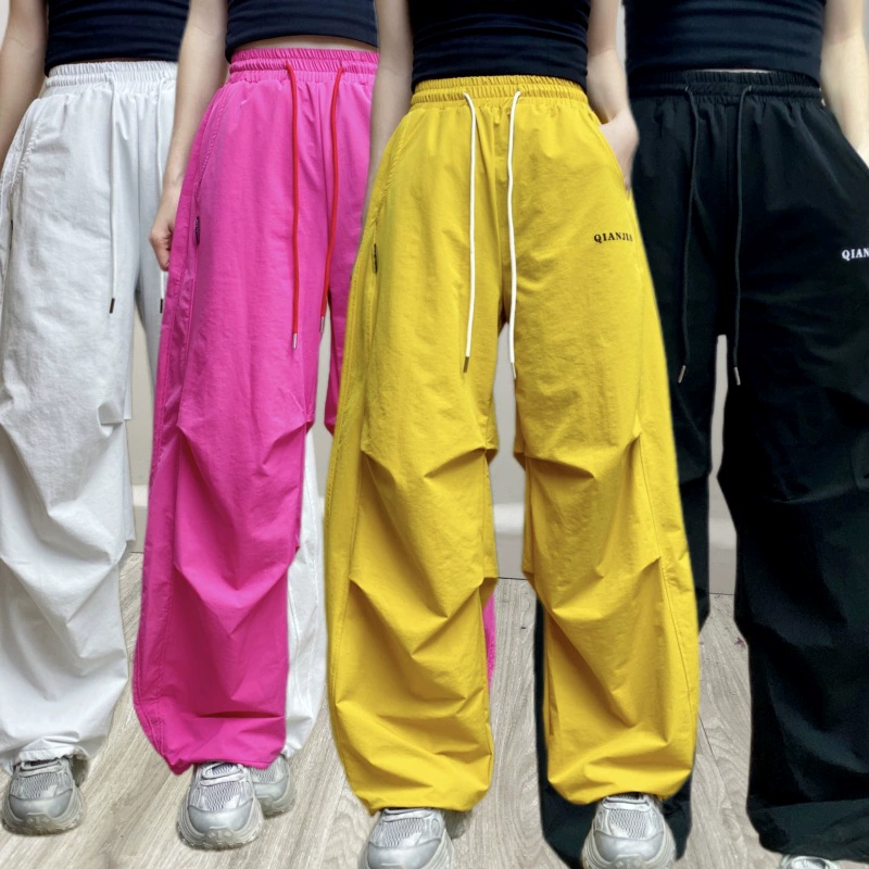 [Летний/ледяной шелковый зонтик штаны] джаз-хип-хоп высокого качества со всех сторон