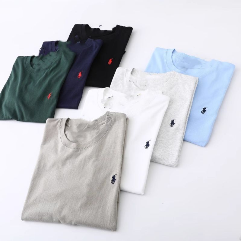 Cross-Border Export Supply Ralph Lauren Rl Round Neck Short-Sleeved Men's Summer Paul Polo Casual Cotton T-Shirt