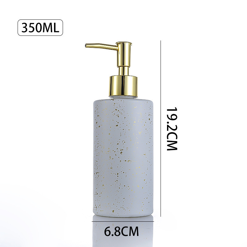 Nueva botella de desinfectante para manos botella de vidrio de alta calidad botella vacía botella de gel de baño botella de jabón blanco de lujo