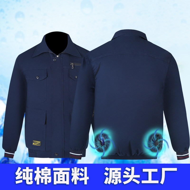 Summer Work Zone Fan Clothes Refrigeration Charging Jacket Summer Prevention Work Clothes Camouflage Cooling Fan Air Conditioning Clothes