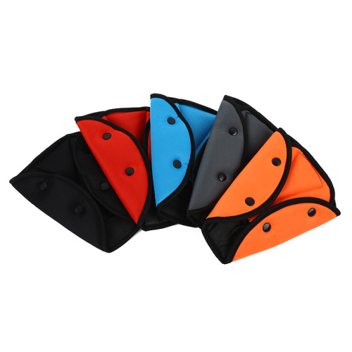 Car triangle anchor soft cloth anti-snag foldable snap-type child shoulder pad safety belt anchor