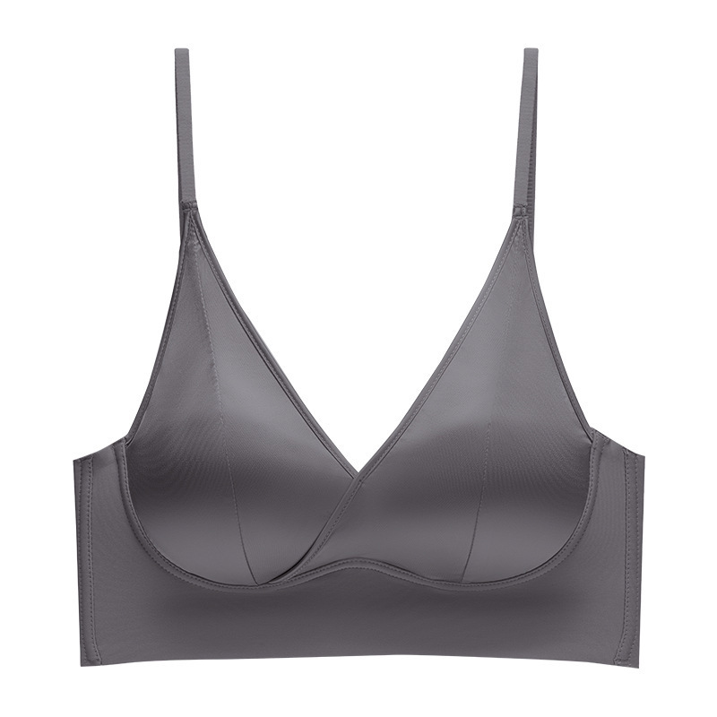 バックルなしオールインワンシームレス美背中下着女性用、薄型、立体、カップなし、プッシュアップ、リフティング、深いV、光沢のあるサテン|undefined