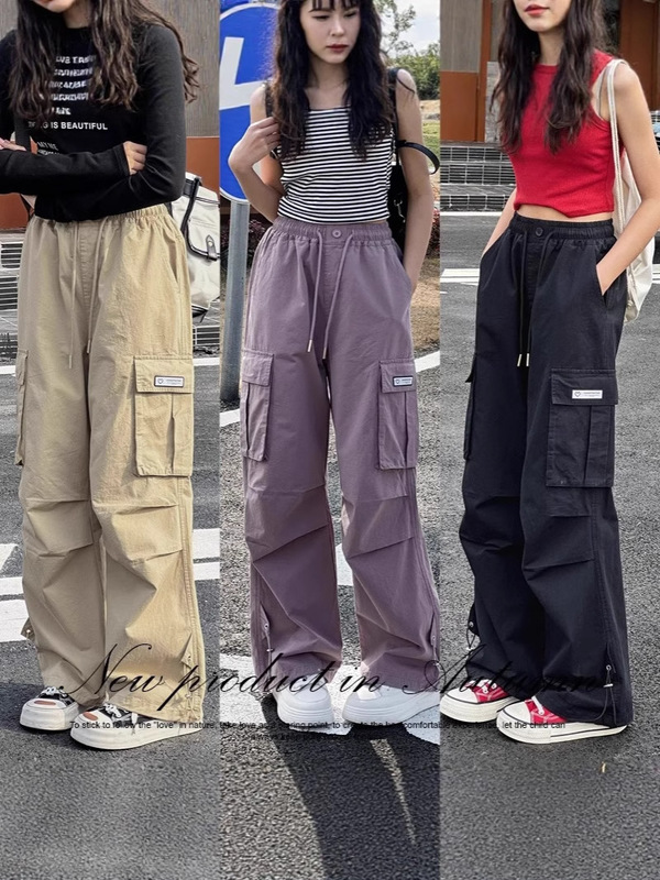 女の子中大子供パンツ 2025 新しいティーンエイジャーの女性カジュアル女の子オーバーオール春と秋のスポーツパンツトレンディなスタイル|undefined