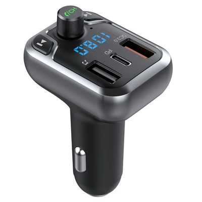 Cross-border wholesale QC3.0 fast charging car Bluetooth MP3 player car FM transmitter lossless sound voice navigation