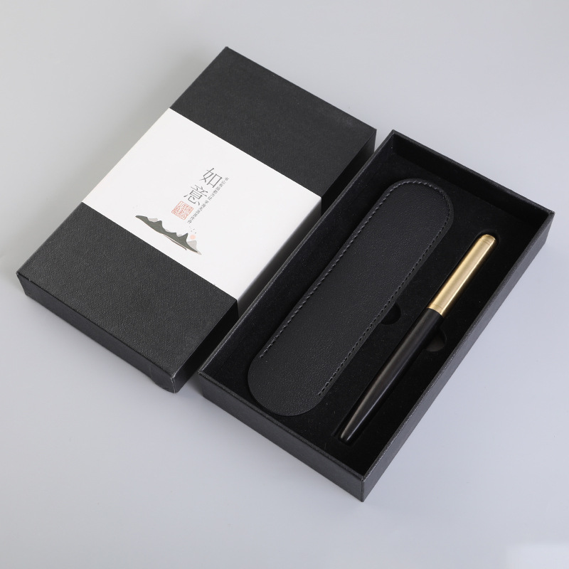 Classical Cultural And Creative Sandalwood Signature Pen Set Business Company Corporate Event Commemorative Advertising Gift Set
