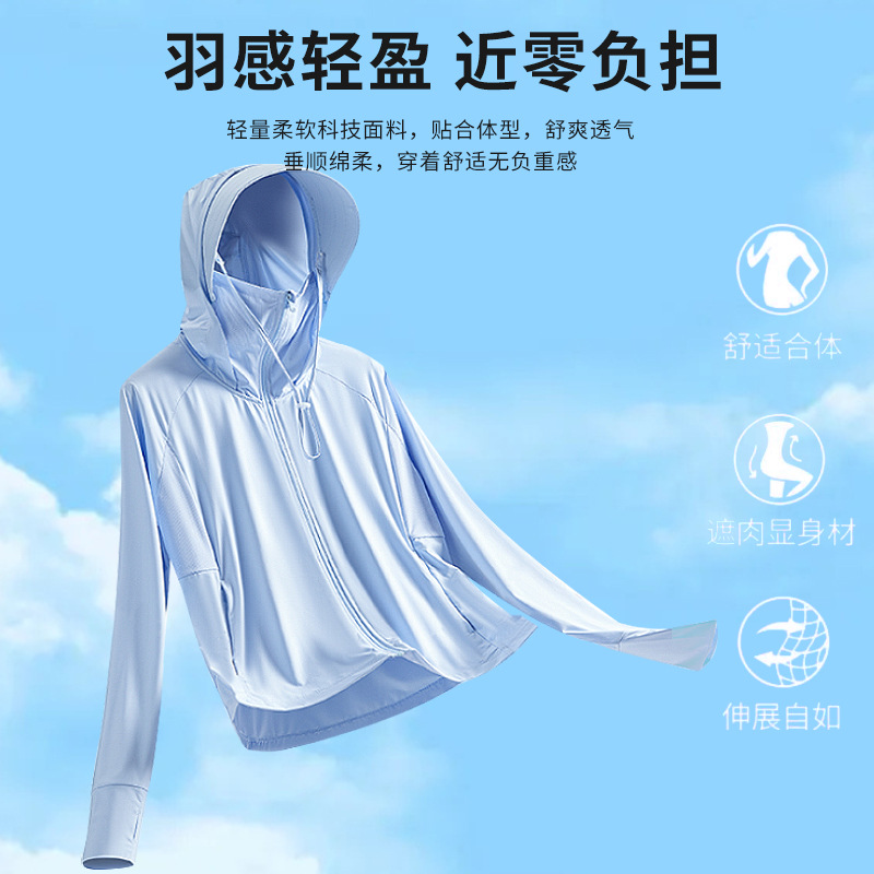 Travel summer breathable light and thin silk sun protection clothing…