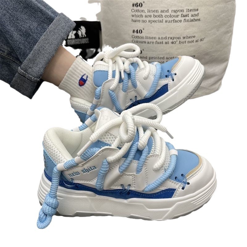 MGG fondo grueso aumento de la tendencia de zapatos de papá para mujeres 2024 primavera estilo universitario versátil zapatos deportivos casuales pan de skate