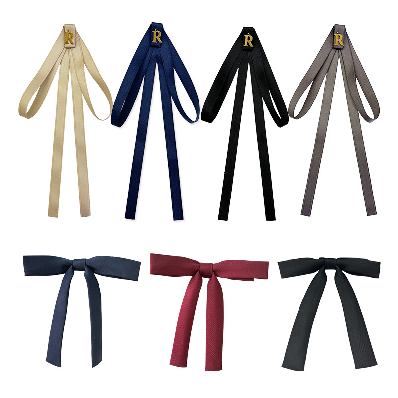 Pajarita para niños nuevo estilo niña estilo universitario flor de cuello color sólido mango largo jk uniforme de mujer cuello flor traje escolar tailandés accesorios