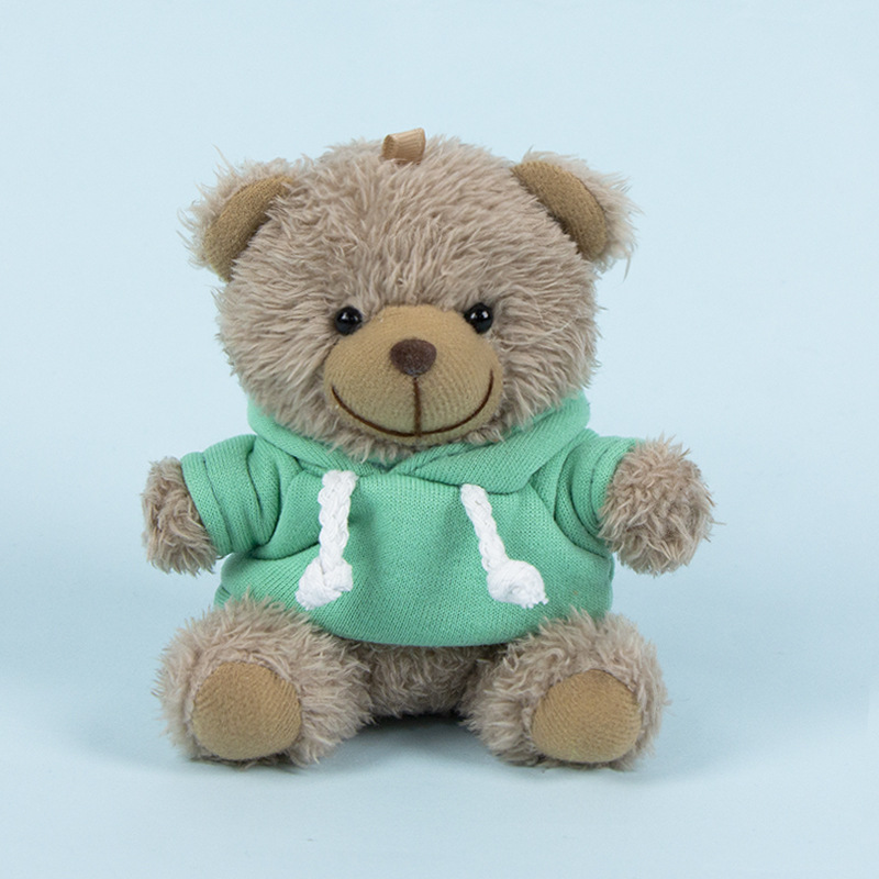 Lindo osito llavero colgante regalo creativo muñecas de peluche vestidas osito de peluche colgante de mochilas escolares para parejas