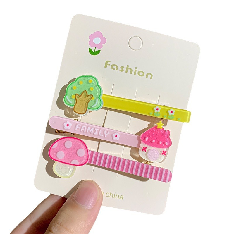 Dulces dibujos animados para niños, una palabra de mar, clip para el cabello roto, clip para el cabello de niña, clip lateral para el cabello