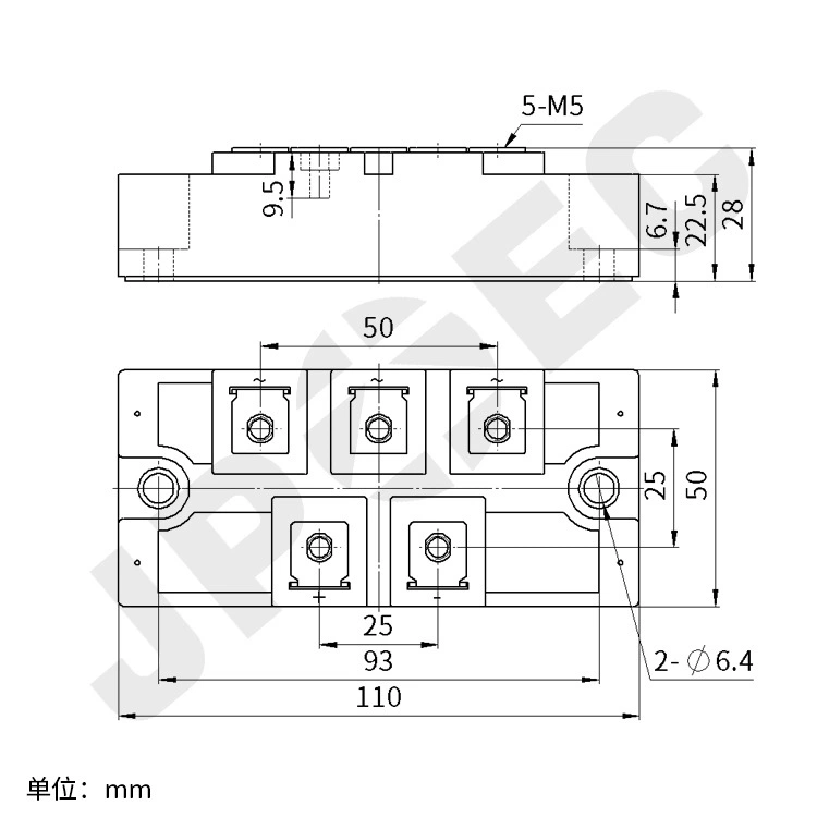 Shanghai Qiyi JPEC three-phase rectification bridge module MDS200-16 MDS200A/1600V
