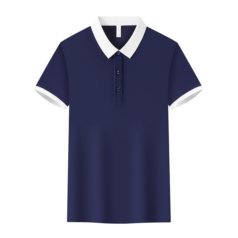 Camiseta de polo de seda personalizada camiseta deportiva con solapa anti-oil ropa de trabajo bordada publicidad logotipo impreso de manga corta