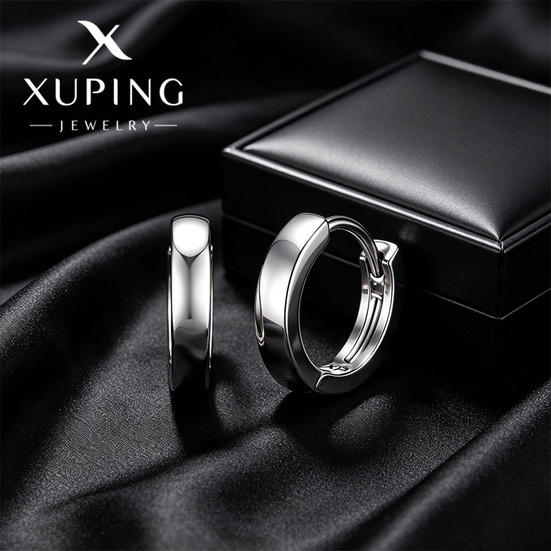 Xuping joyería estilo de moda europea y americana aretes exagerados doble fila brillante aretes de aretes de arroz de arroz pendientes de arroz transfronterizos aretes al por mayor