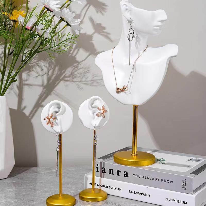 126g Weight Jewelry Rack Classification 2 Pieces Quantity Alloy, Resin Material Color Block Pattern Patchwork Design Simple Style, Classic Style Style 2 Pieces Alloy Resin Simple Style Classic Style Color Block Jewelry Rack 8
