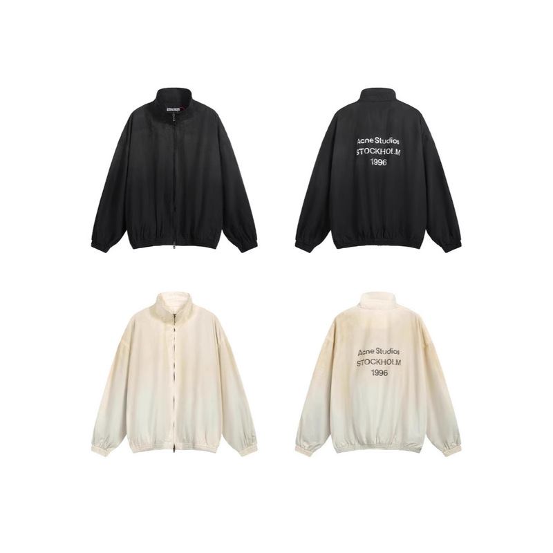 [Cross-Border Three-Label Complete Ac Classic 1996 Jacket] Distressed Dirty Color Logo Blurred Letter Printing for Men and Women