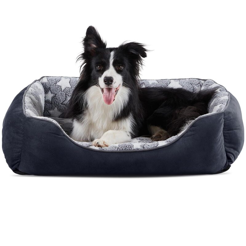 Square orthopedic dog bed medium small dog side animal husbandry warm Four Seasons universal plush pet mattress non-slip machine washable