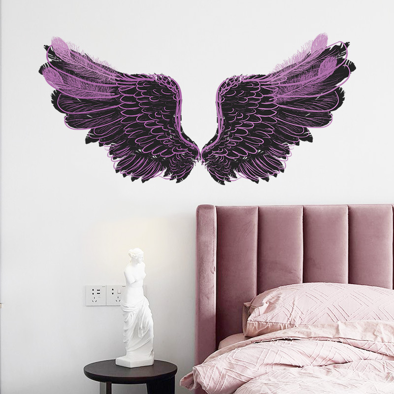 New Fashion Purple Black Wings Wall Stickers display picture 6
