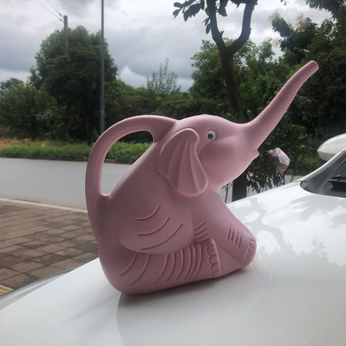 Elefante pequeño riego botella de agua de boca larga jardinería doméstica herramienta de riego planta suculenta floral maceta de riego