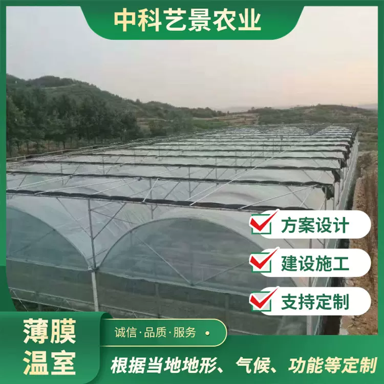 定制花卉薄膜温室连栋大棚提高土地利用率棚内光照均匀 薄膜大棚