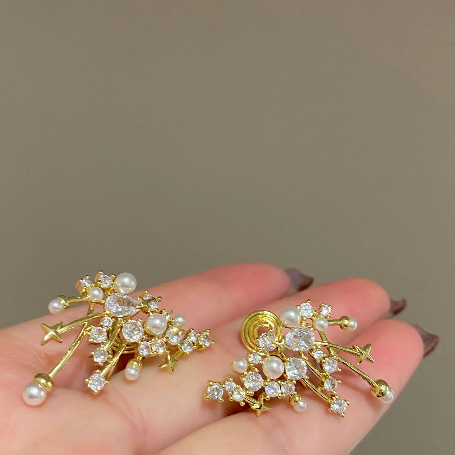 Серебряные серьги-жемчужины, клипсы, без прокола ушей, стиль легкой роскоши, исключительно качественный стиль