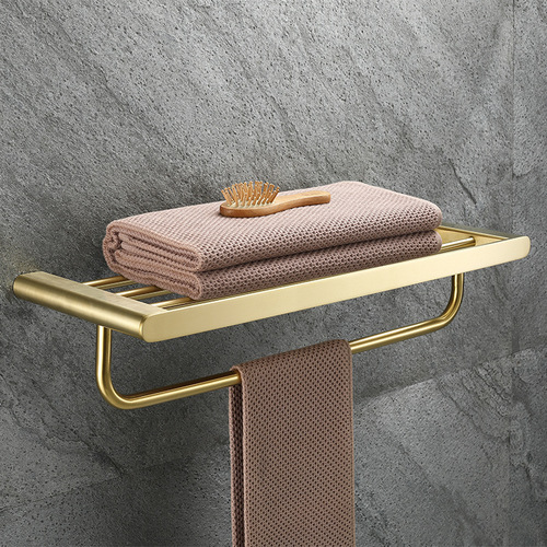 Cross-border Amazon 304 stainless steel bathroom storage rack bathroom towel rack gold bath towel rack bathroom pendant