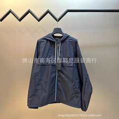 高版本 米兰潮牌P家三角标铁牌尼龙速干运动夹克户外防晒衣外套