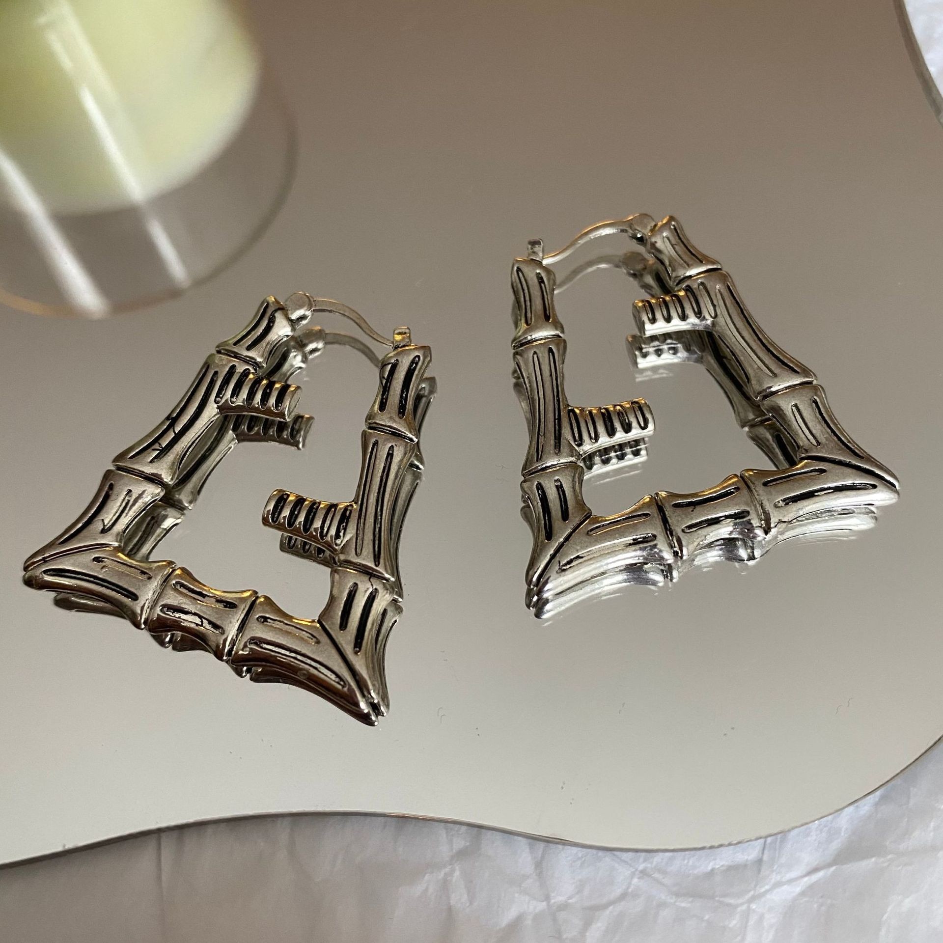 Retro Geometric Copper Plating Earrings 1 Pair