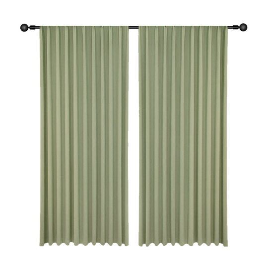 Full shading chenille Shaoxing curtain fabric wholesale non-coated non-red cream wind bedroom insulation curtain finished product