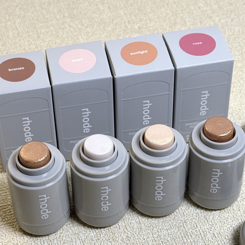 Cross-Border Hailey Bieber Same Style Lip and Cheek Dual-Use Rhode Highlighter Blush Stick Piggy/Freckle Blush