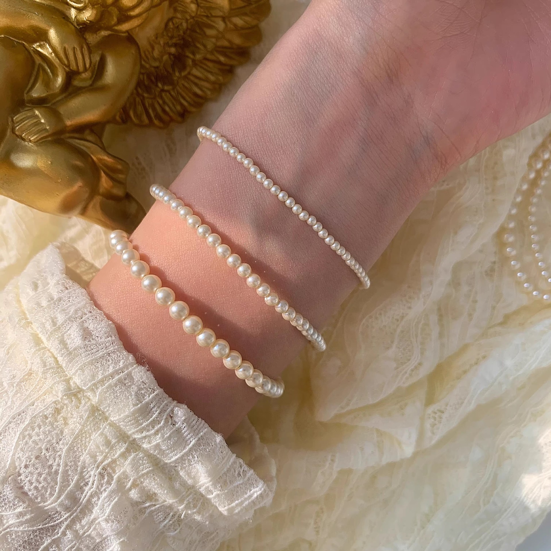 3g Weight Bracelets Classification 925 sterling silver Chain Material Beaded Chain Chain Type 1 Piece Quantity Daily Occasion 925 Sterling Silver, Imitation Pearl Material Geometric Pattern All Seasons Season Women's Gender Basic Style 1 Piece 925 Sterling Silver Geometric 925 Sterling Silver Beaded Chain Bracelets 无