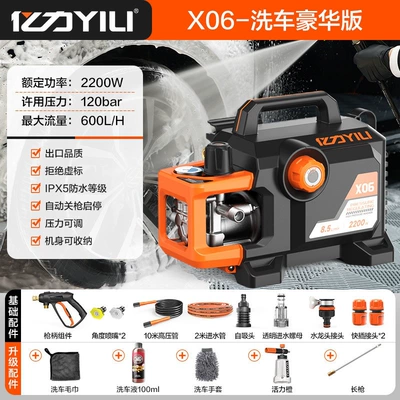Car washing machine Rhino X06 High-Power Induction - x06-car-wash-deluxe-edition-12m-inlet-and-outlet-pipes