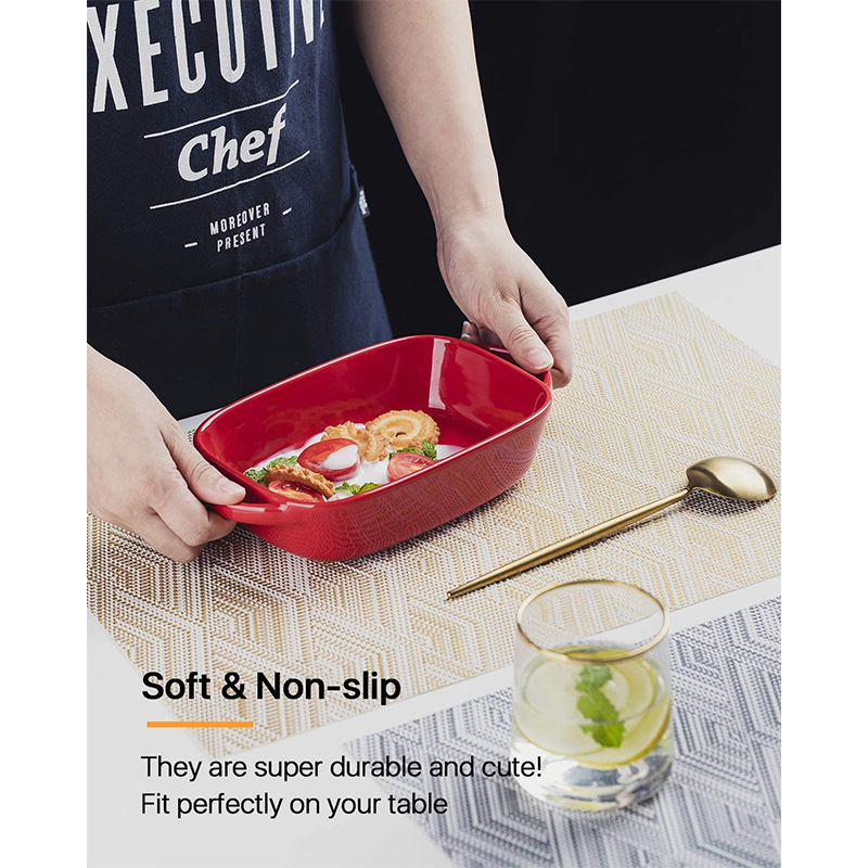 Onda rombo placemat estera de mesa cuadrada PVC tejido estera de aislamiento mesa de cocina aislamiento antifouling estera decorativa