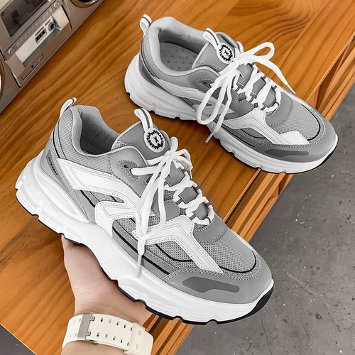 Summer Men's Shoes 2025 Breathable Mesh Student Sports Casual Running Anti-Odor Youth Dad Trend Shoes