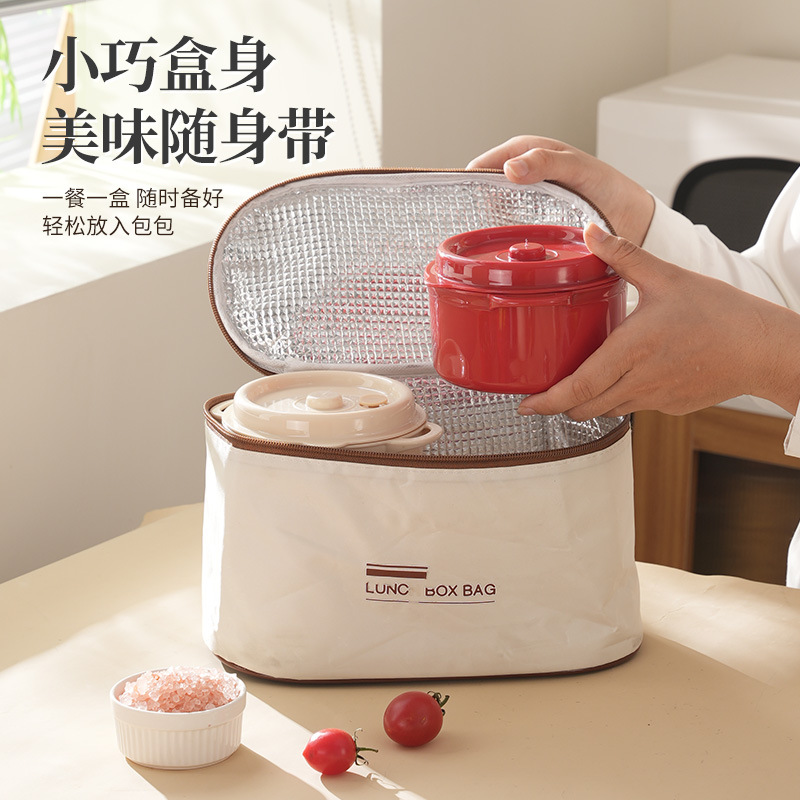 Alumno aislante de plástico caja de almuerzo 500ml caja de almuerzo portátil de oficina de gran capacidad caja de almuerzo de microondas