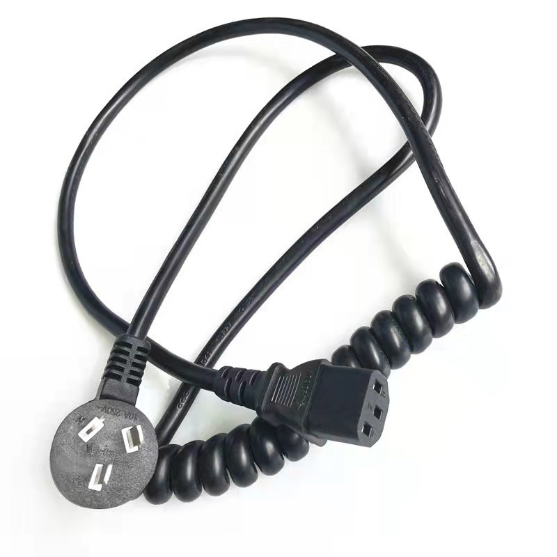 PU螺旋接地线弹簧线加工PU弹弓防静电机器设备专用电线伸缩连接线