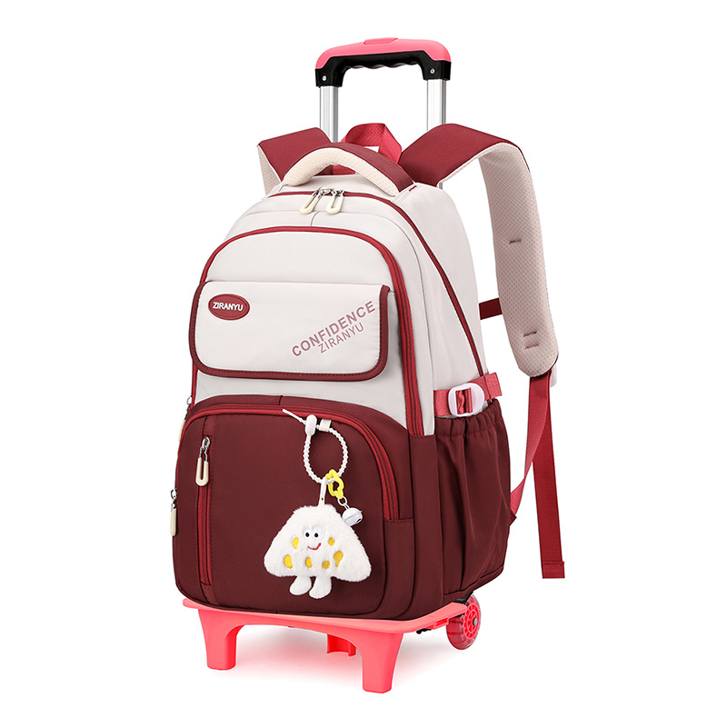 Peces naturales, mochila de tirón para estudiantes de secundaria de tres a seis grados, mochila de hombro de gran capacidad para escalar escaleras