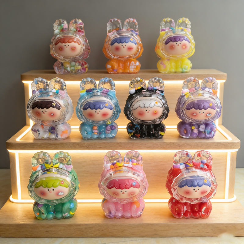 New Model of Oil-Infused Liquid Sand Angel Face-Changing Lilith Cute Cartoon Pet Desktop Ornament Trendy Decorative Gift