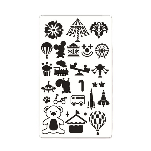 YUELU Cross-border Creative Children's Assistant Material Template Drawing Template Scratch Edge Ruler