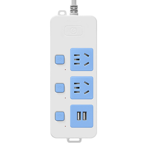 Independent control high-power power strip with long cord electric plug adapter for home power strip wholesale