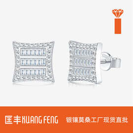 速卖通跨境爆品立体几何S925纯银耳钉欧美简约百搭轻奢耳饰品耳环