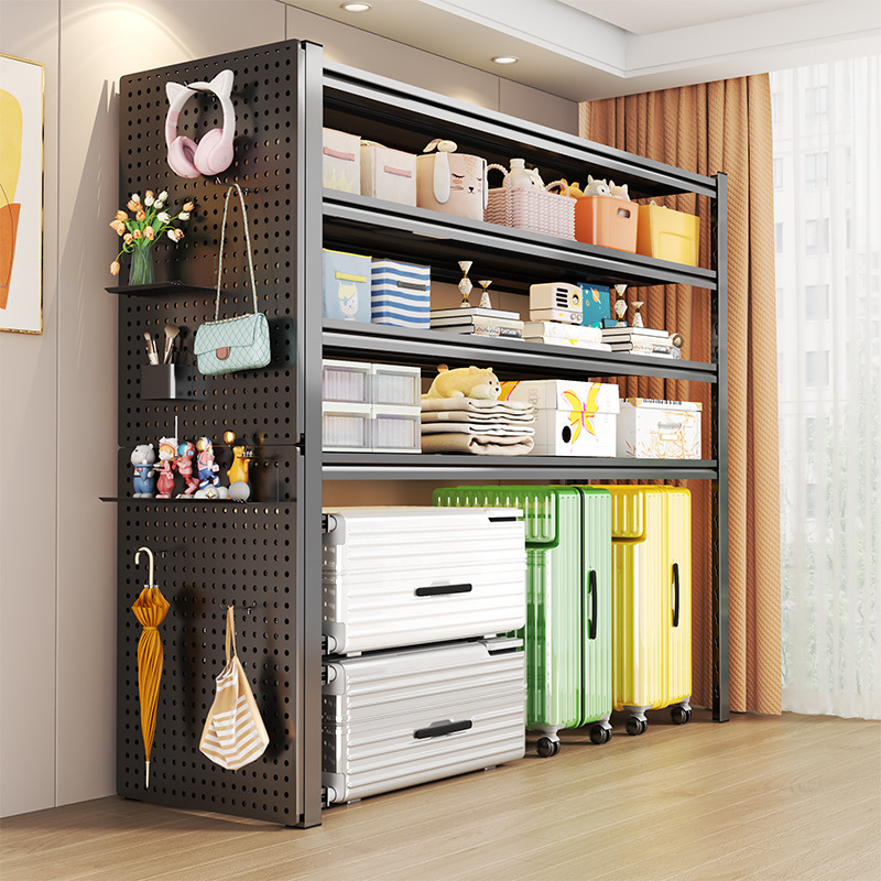 Estante de almacenamiento rack de almacenamiento de múltiples capas sala de almacenamiento del hogar almacén balcón ángulo de acero supermercado almacenamiento de hierro estante de almacenamiento
