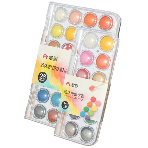 Master the 10001 Solid Watercolor Paint Set 28 Colors 36 Colors Beginner Drawing Powder Cake Watercolor Painting Stationery