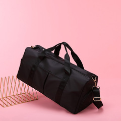 Minimalist trendy fitness bag, sports training bag, large capacity travel tote for men, business trip, hand-carry, travel bag, wet and dry separation bag