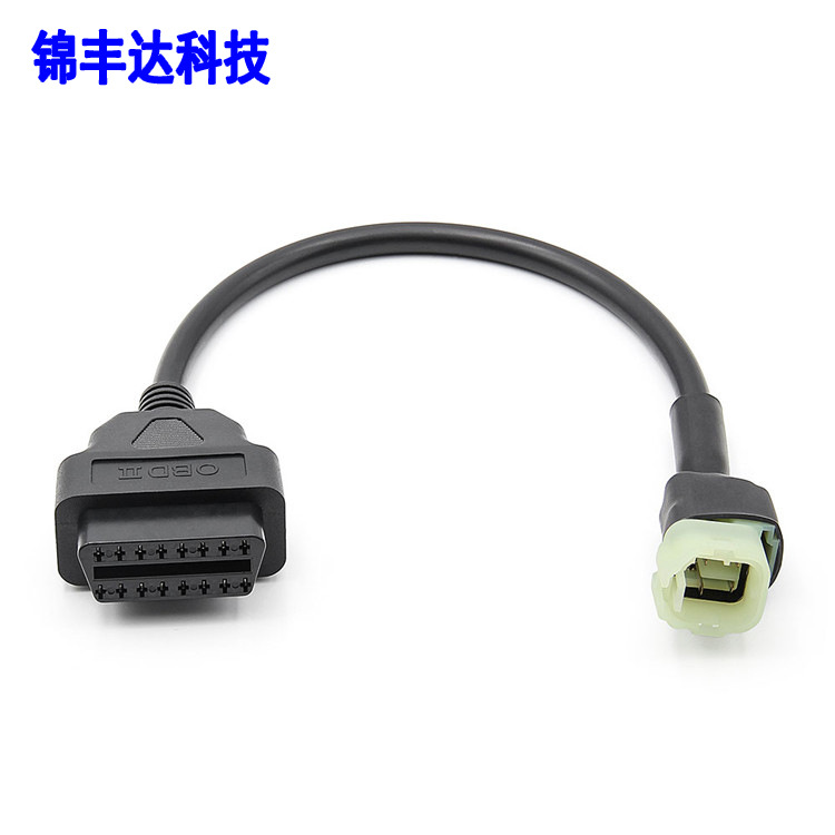 4Pin to 16PIN OBD2摩托车转换线适用于HONDA 摩托车转接线