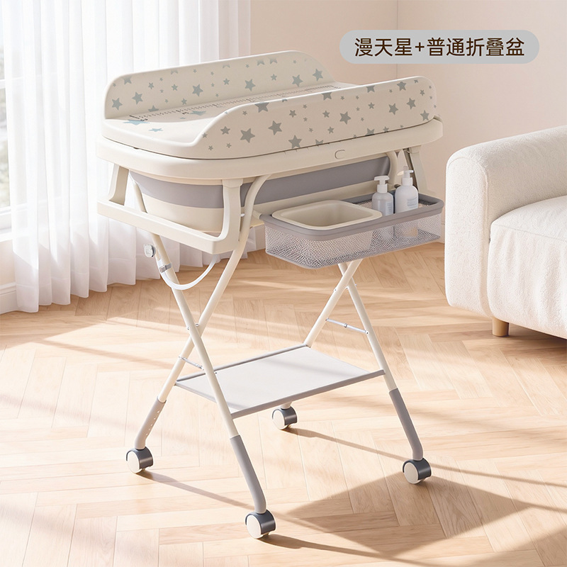 Baña para bebés recién nacidos, conjunto de soporte de bañera para bebés, tabla de enfermería para cambiar pañales, percha de secado postparto sin doblarse